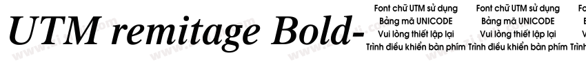 UTM remitage Bold字体转换